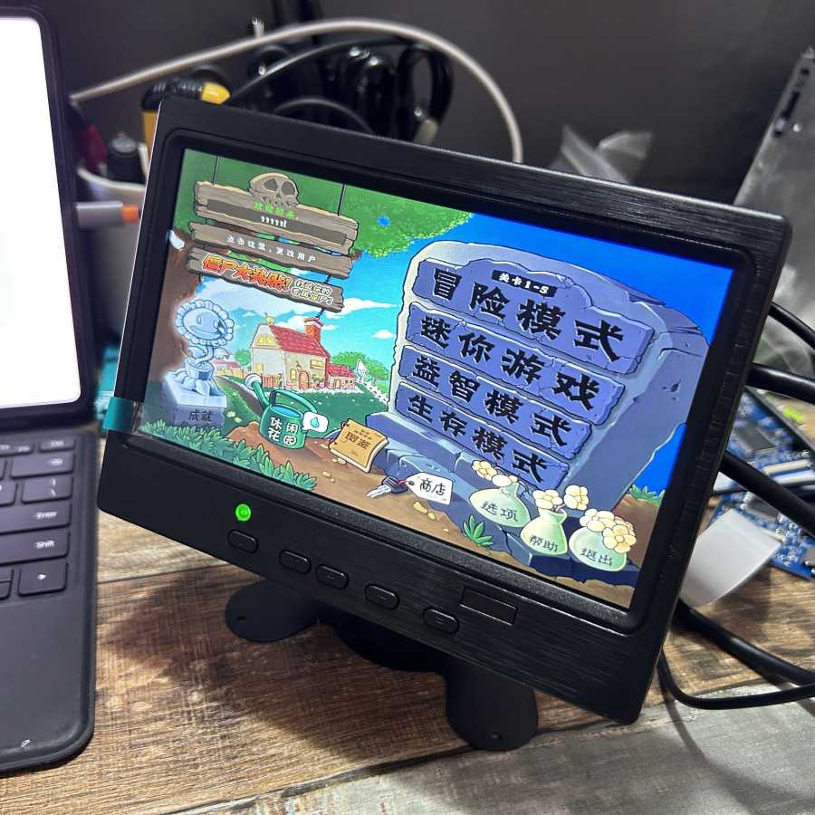 Фотография №4 товара 7-дюймовый портативный IPS-дисплей HD 1024x600, экран AV-монитор видеонаблюдения для Raspberry