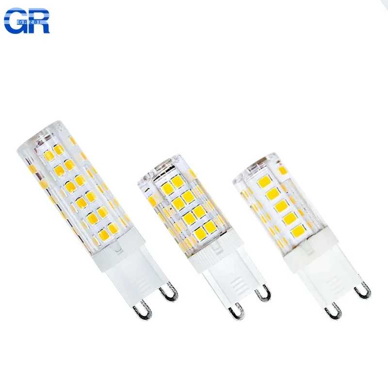1-10 шт. светодиодные лампы G9, 220 В переменного тока, 3 Вт, 5 Вт, 9 Вт, 2835 SMD, керамические светодиодные лампы для люстр и точечных светильников, замена галогенных ламп Лампочки и световые трубки