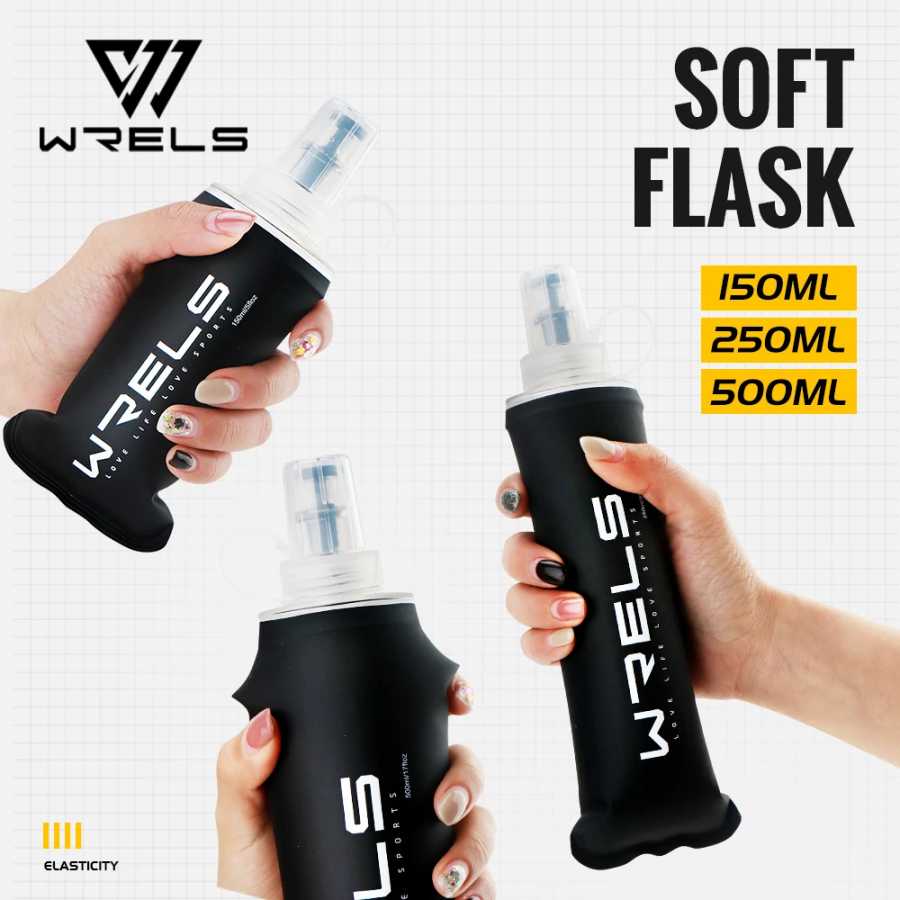 Мягкая складная фляга WRELS из ТПУ, ультралегкая, без бисфенола-А, герметичная, для бега, гидратационного жилета, марафона, походов, складная бутылка Кемпинг и походы