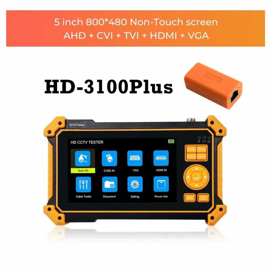 Фотография №4 товара Тестер IP-камер IPC-5200C Plus с 5,4-дюймовым сенсорным IPS-монитором, поддержка AHD/CVI/TVI/SDI/CVBS/IP-камер