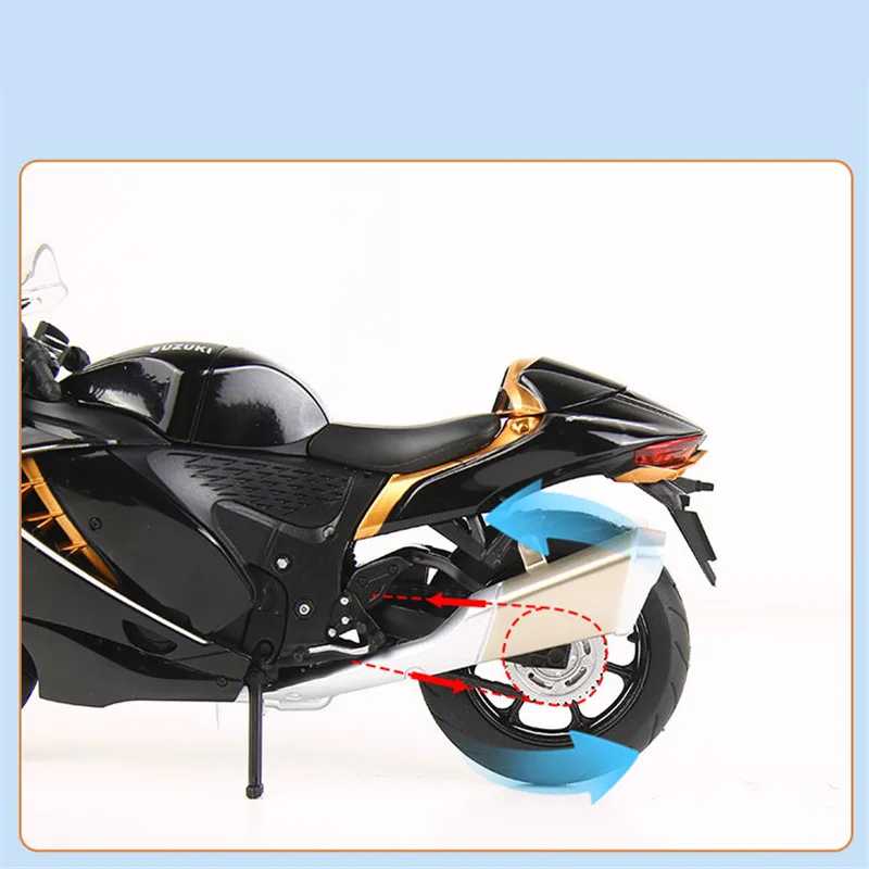 Фотография №5 товара 1:12 SUZUKI Hayabusa GSX-1300R, модель спортивного мотоцикла из сплава, литая