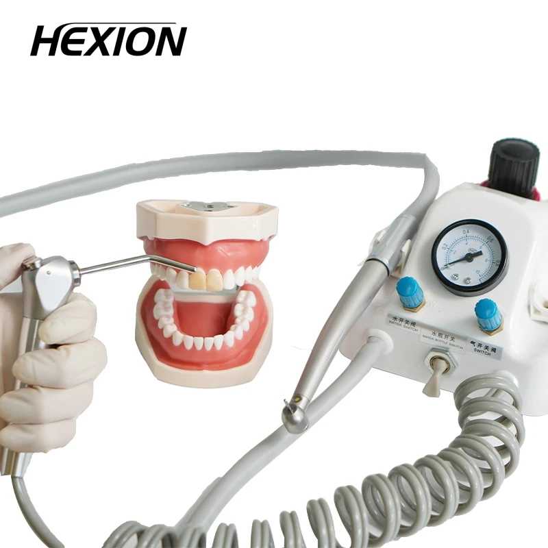 Фотография №1 товара Портативный стоматологический турбинный блок HEXION с 3-ходовым шприцем и высокоскоростными/низкоскоростными