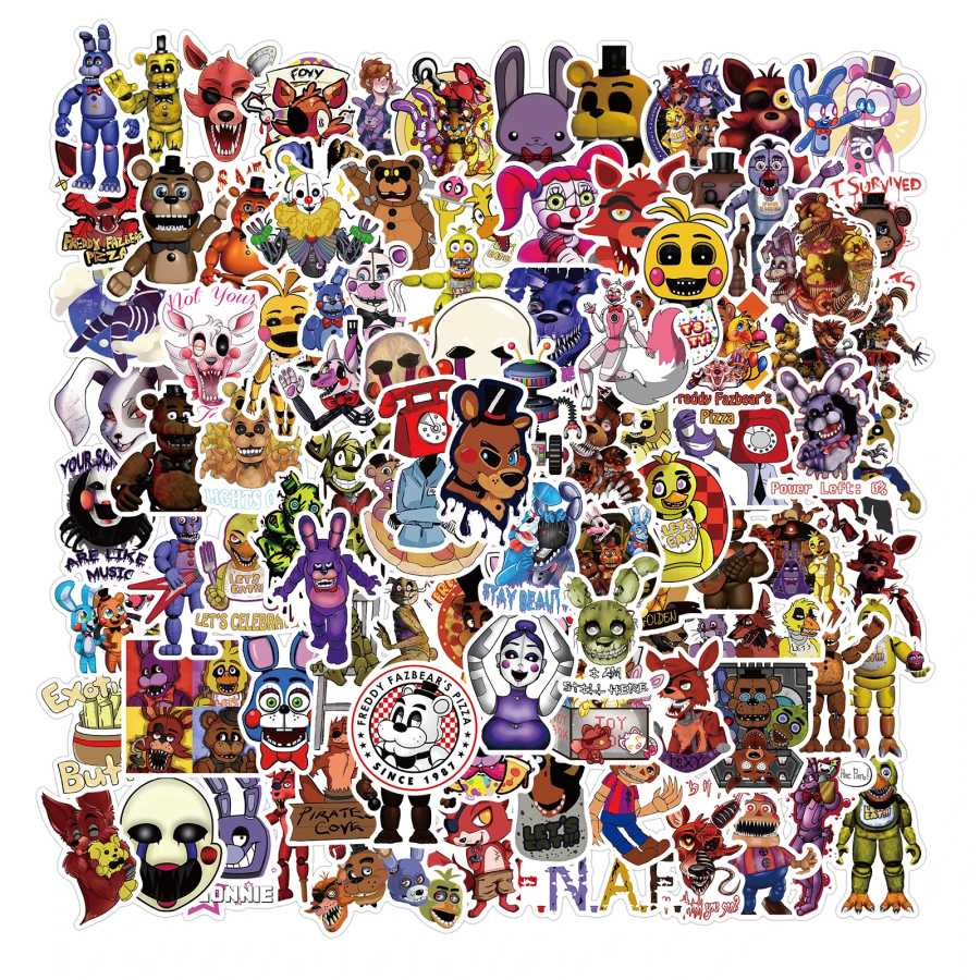 50/100 шт., Five Nights at Freddy's Thriller, игра ужасов, граффити, наклейки, виниловые наклейки &laquo;сделай сам&raquo;, телефон, автомобиль, ноутбук, холодильник, аниме-наклейка, наклейка Игровые фигурки и трансформеры