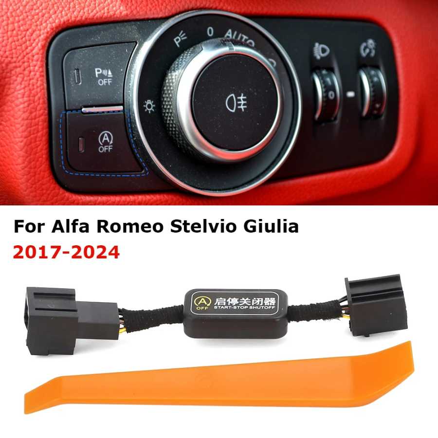 Для Alfa Romeo Stelvio Giulia 2017-2024 автомобильный автоматический запуск, стоп, система двигателя, вилка, модуль управления доводчиком, адаптер, кабель Детали интерьера