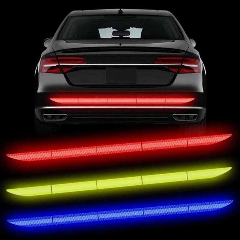 Светоотражающая предупреждающая лента для автомобиля, наклейки для предотвращения столкновений, светоотражающие аксессуары для багажника автомобиля Внешние аксессуары