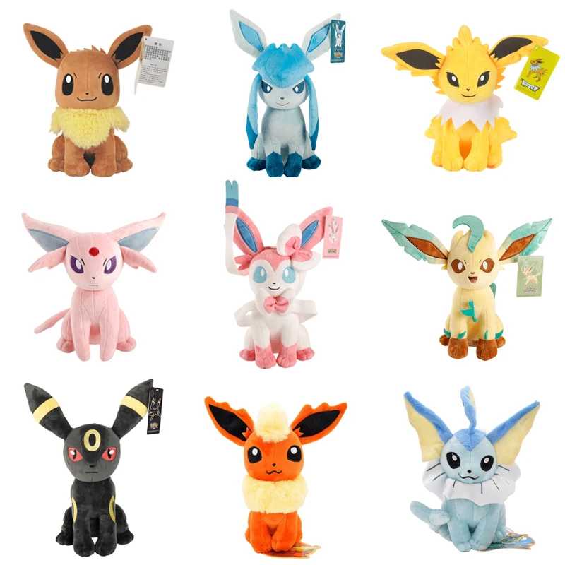 Фотография №1 товара Коллекция плюшевых игрушек Pokemon Eevee: Flareon, Vaporeon, Espeon, Umbreon, Glaceon,