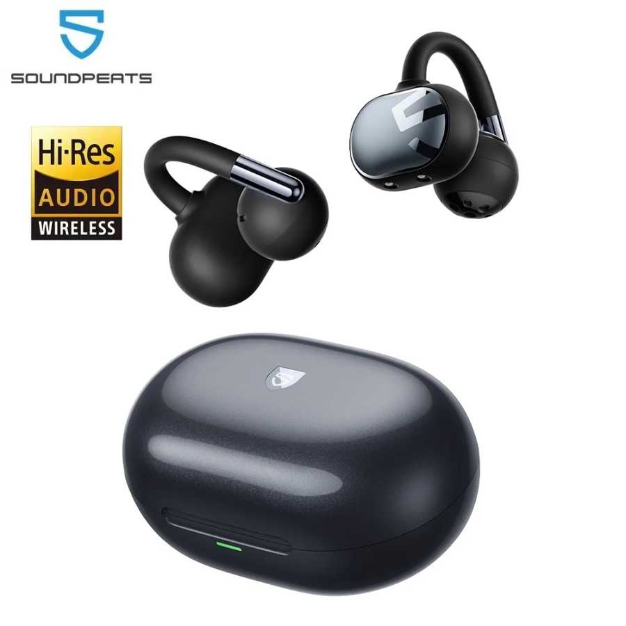Беспроводные наушники SoundPEATS Clip1 Open Ear с поддержкой Dolby Audio, Bluetooth 5.4, спортивные наушники-клипсы с Hi-Res LDAC, IPX5. Портативное аудио и видео