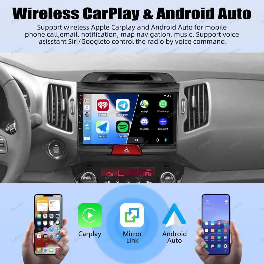 Фотография №2 товара Автомагнитола Android 16 для KIA Sportage 2010-2016 с 5G Wi-Fi,
