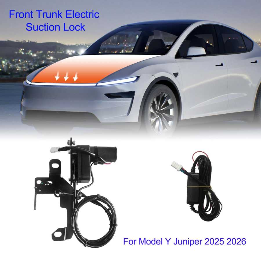 Для Tesla Model Y 2025 2026 Электрическое Всасывание Мягкое Закрытие Электрический Багажник Автоматический Капот Обновление Простая Установка Повышенное Удобство Новая Энергия транспортного средства Детали и аксессуары