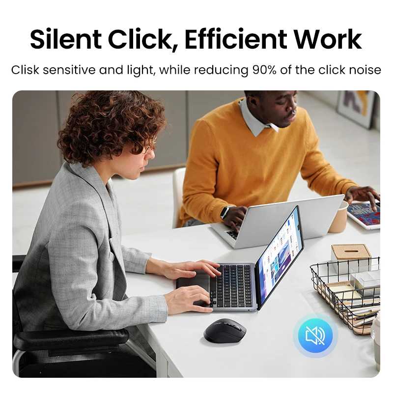 Фотография №3 товара Беспроводная мышь UGREEN Hyper-Fast Scroll Bluetooth 5.4 2.4G, эргономичная, 5000DPI,