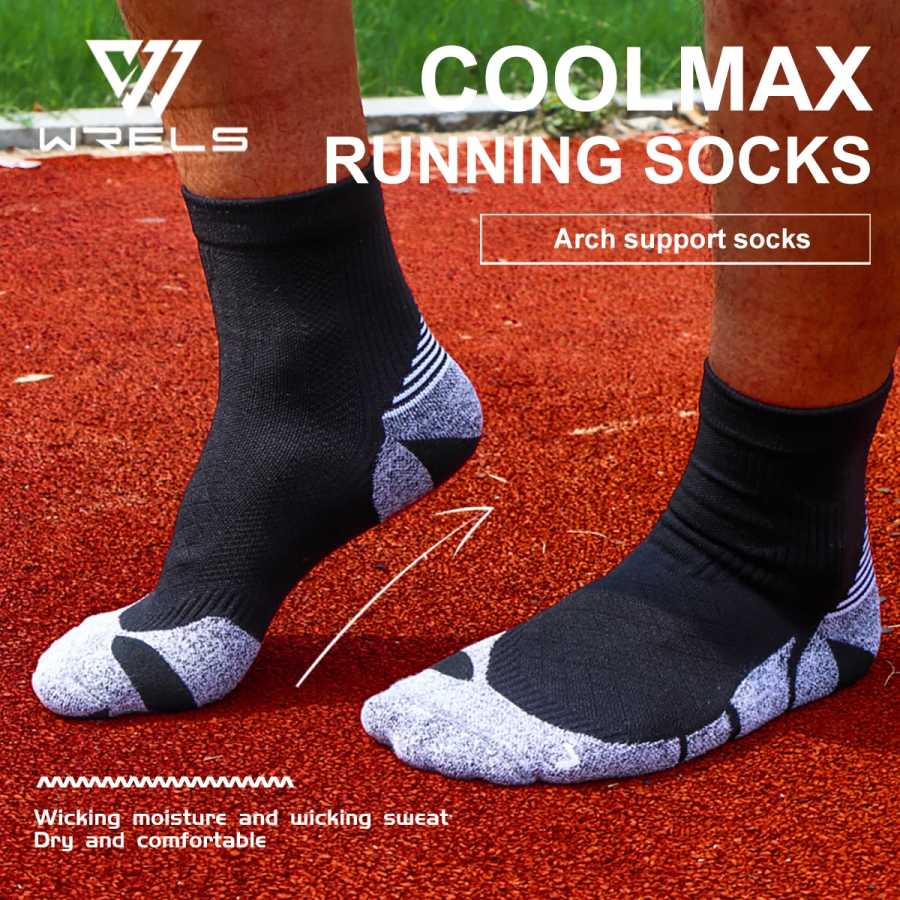 Носки WRELS Coolmax для мужчин и женщин, спортивные, пешие прогулки, велоспорт, беговые, амортизирующие носки, дышащие, влагоотводящие, спортивные носки на открытом воздухе Спортивные аксессуары