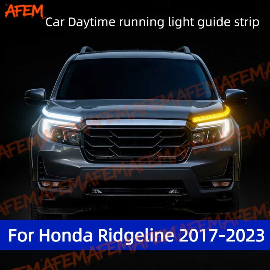 Светодиодная лента для дневных ходовых огней (DRL) для Honda Ridgeline 17-23, гибкая декоративная лампа для создания атмосферного освещения Автомобильные фары