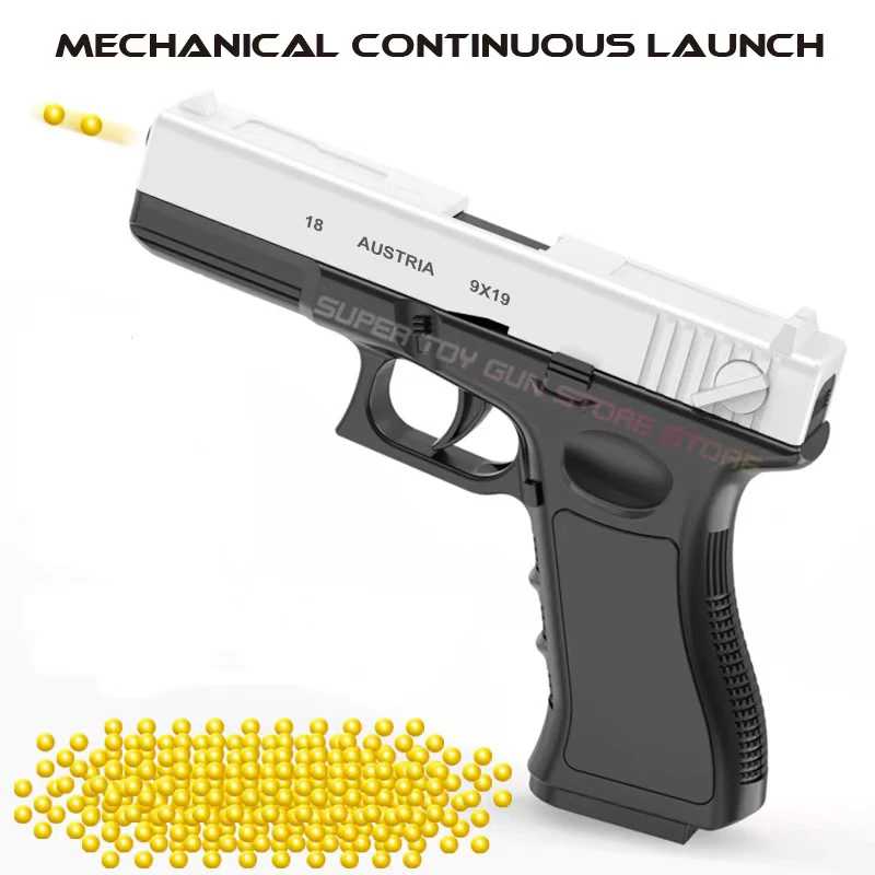 Ручной игрушечный пистолет G17 с лазерной мягкой пулей, страйкбольный пистолет, спортивная игра CS на открытом воздухе для подарка Активные игры и спорт