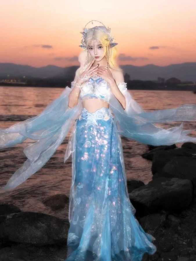 Фотография №2 товара Корона для волос с кисточками Русалка Hime Древний стиль Hanfu