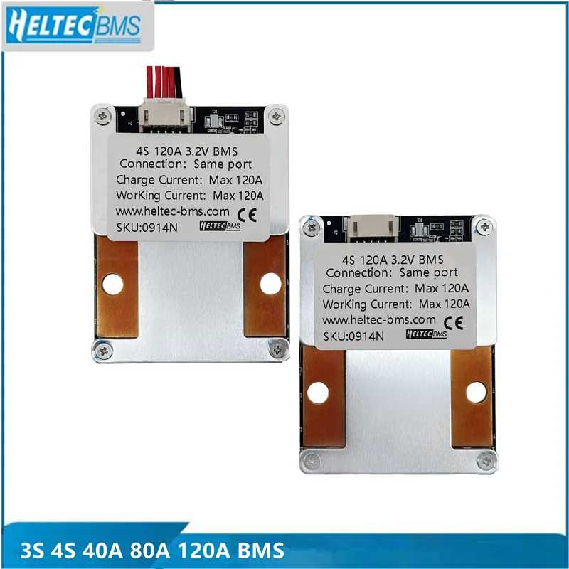 Плата защиты литиевых аккумуляторов 12В BMS 40А 80А 120А 3S Li-ion 4S LiFePO4 18650 с балансировкой для двигателей, систем накопления энергии и ламп Инструменты для измерения и анализа