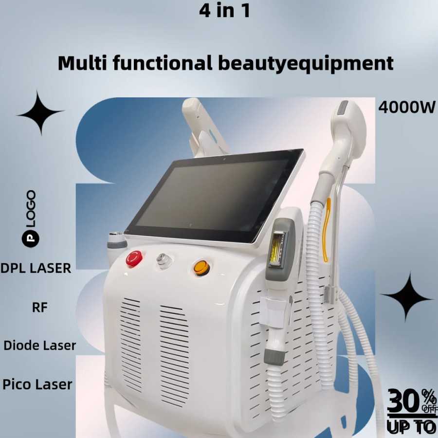 Многофункциональный лазерный аппарат 4-в-1 Soprano Titanium RF Diode для безболезненного удаления волос (755, 808, 940, 1064 нм), ND:YAG, IPL Техника для красоты