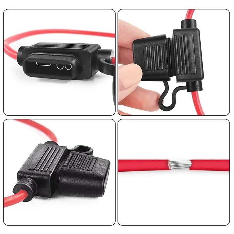 Фотография №3 товара 5 шт. 14AWG Автомобильный Мини-блок предохранителей, тип лезвия в линии,