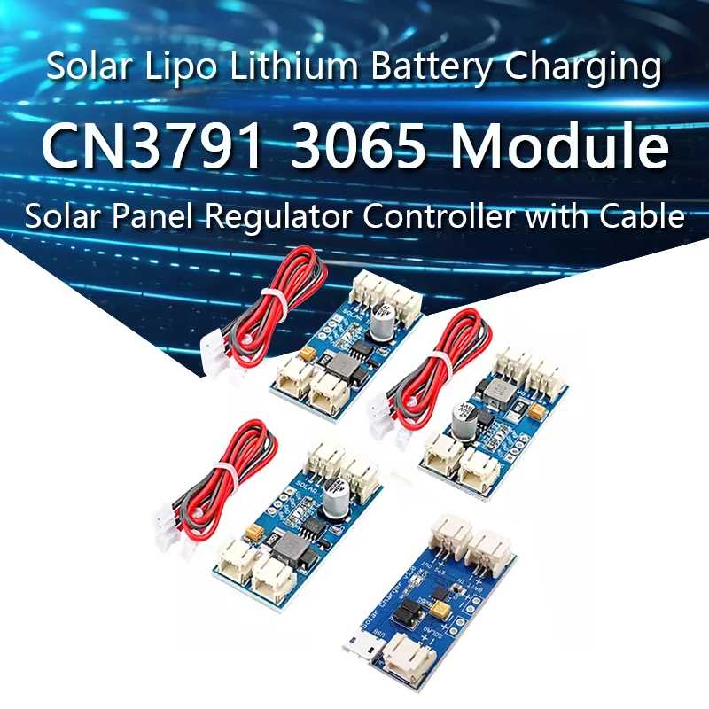 Зарядная мини-плата CN3791 CN3065 для литиевых батарей на солнечной батарее, модуль контроллера солнечной панели с кабелем Электрика