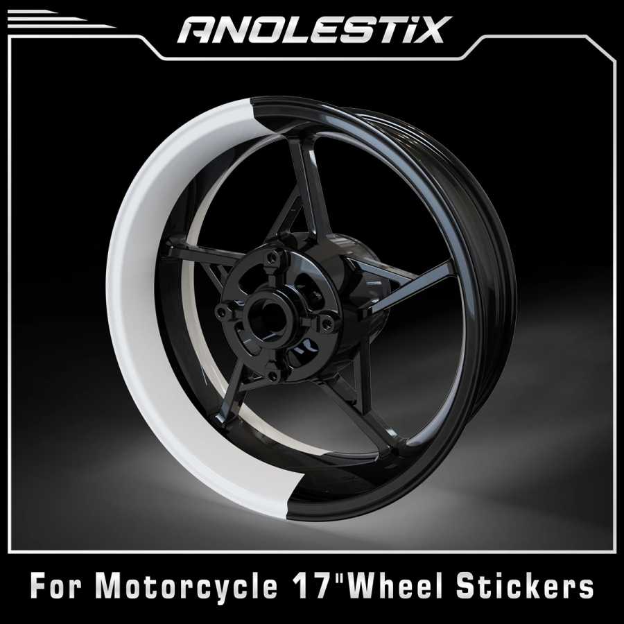 AnoleStix 17 дюймов для YAMAHA Honda Kawasaki Suzuki BMW KTM Triumph наклейки на колеса мотоцикла наклейка на ступицу обод в полоску Украшения, очистка и защита