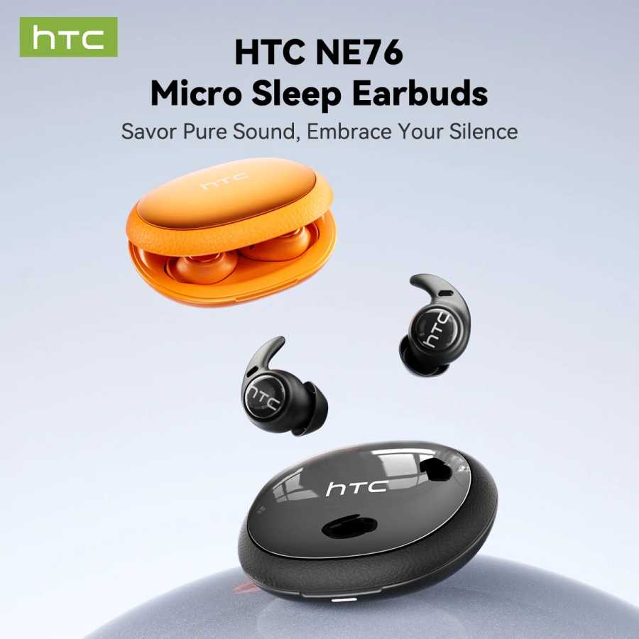 Беспроводные Bluetooth-наушники HTC NE76 для сна, мини-наушники-переводчики с ИИ, ультралегкие, комфортные для сна, 3G Портативное аудио и видео