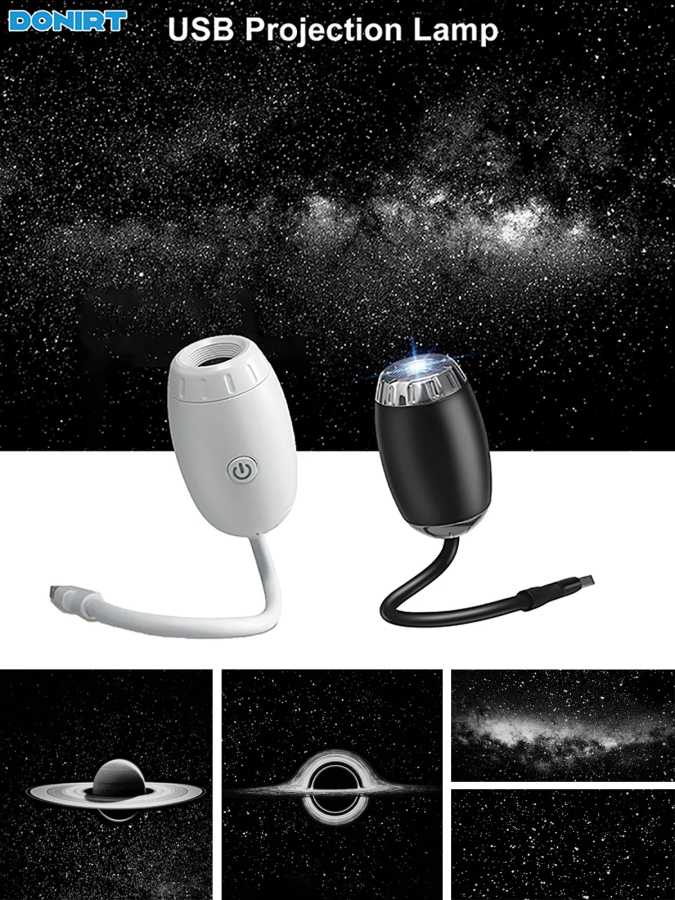 USB-проектор &laquo;Галактика&raquo; для автомобиля: регулируемая атмосферная подсветка для салона, романтический декор, проекционная лампа для ночного освещения Новинка освещения（новинка）