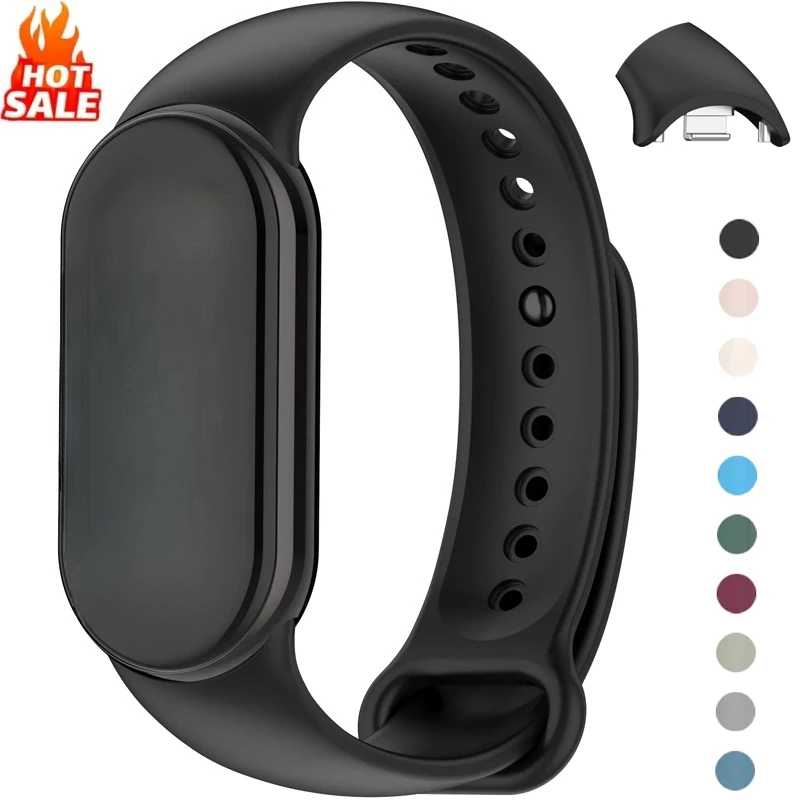 Новый силиконовый ремешок для Xiaomi Mi Band 10 9 8 NFC, спортивный резиновый браслет, аксессуары для смарт-браслетов Mi Band 10 9 8 Аксессуары для часов