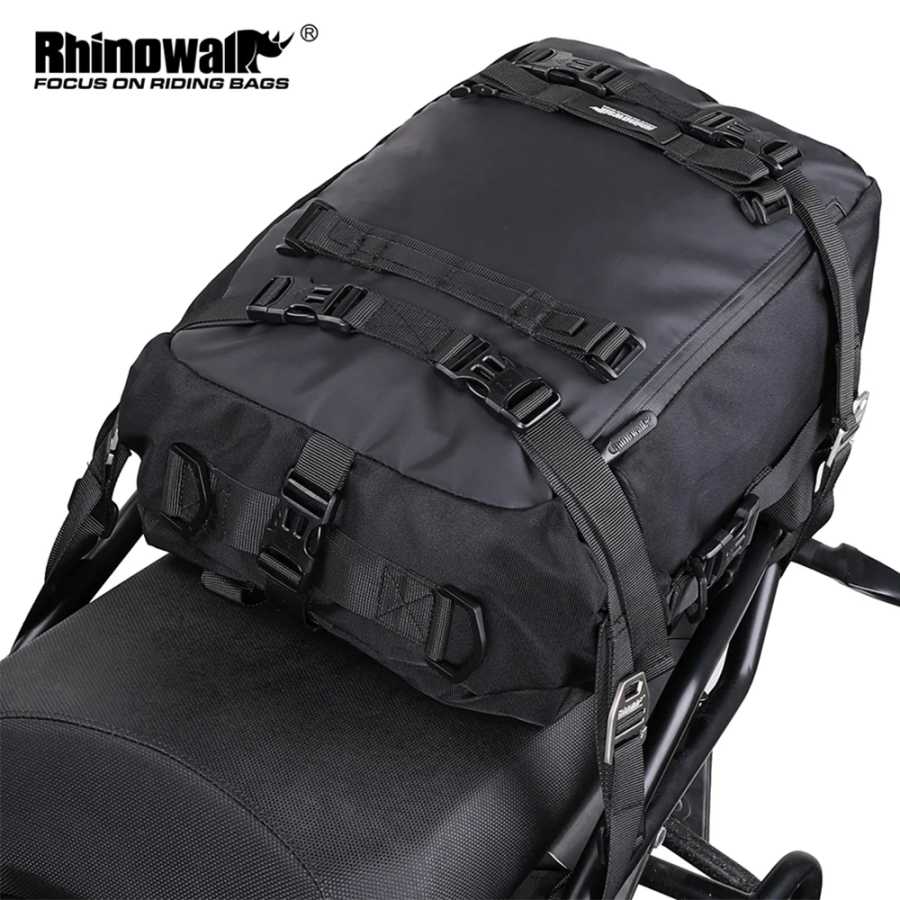 Rhinowalk мотоциклетная сумка на заднее сиденье 10/20/30L водонепроницаемый многофункциональный велосипедный рюкзак универсальное седло модифицированная сумка для багажа Аксессуары для мотоциклов