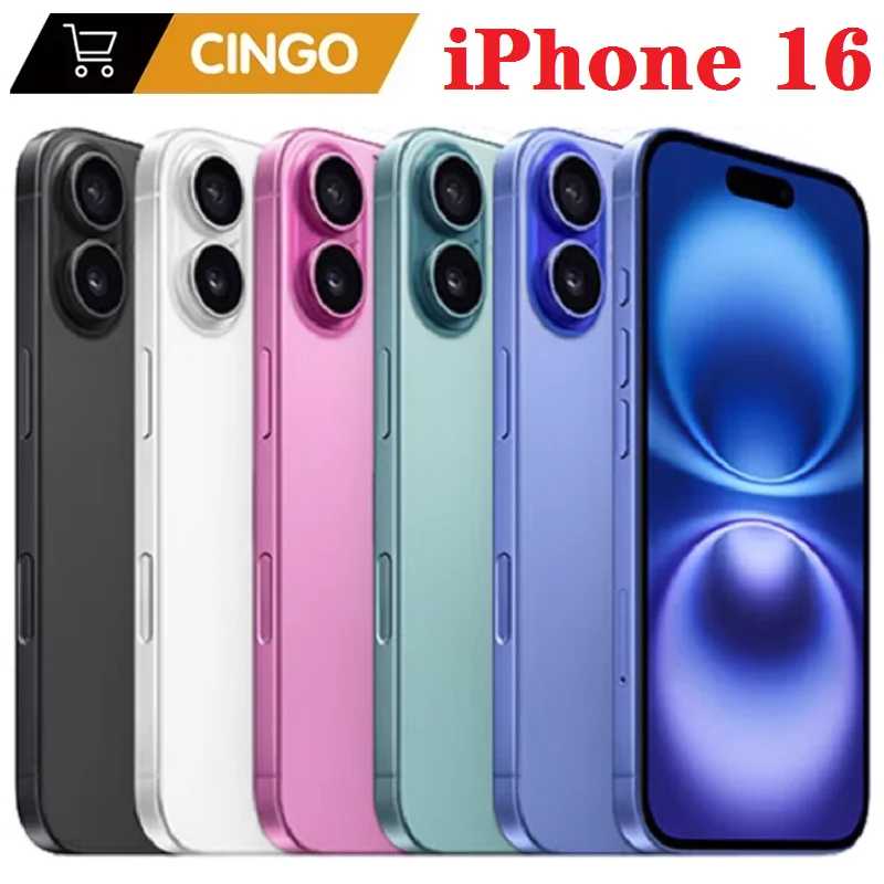 Apple iPhone 16 128 ГБ/256 ГБ 6,1 дюйма Super Retina XDR OLED A18 чип оригинальный разблокированный мобильный телефон iphone 16 Б/У и восстановленные телефоны