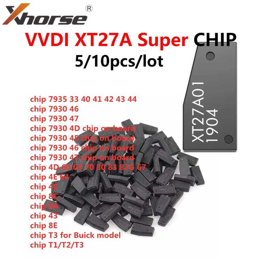 5/10 шт./лот XT27A для ID46/40/43/4D/8C/8A/T3/47 суперчип Xhorse VVDI XT27 XT27A01 транспондер VVDI2 VVDI мини-ключ инструмент Стартеры