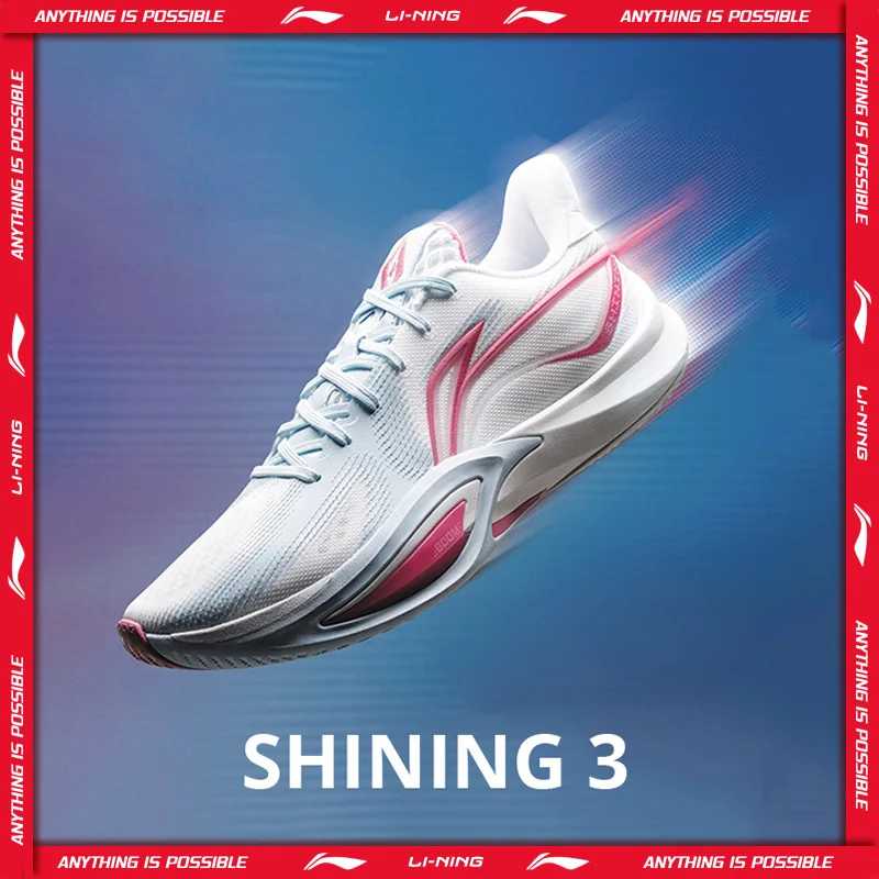 Мужские профессиональные баскетбольные кроссовки Li-Ning SHINING 3 с амортизацией BOOM, легкие, дышащие, для соревнований, ABAW007 Кроссовки
