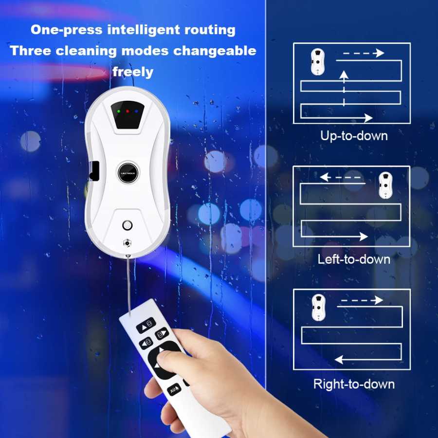 Фотография №4 товара Робот для мытья окон Liectroux YW610, распыление воды, ультратонкий робот-пылесос