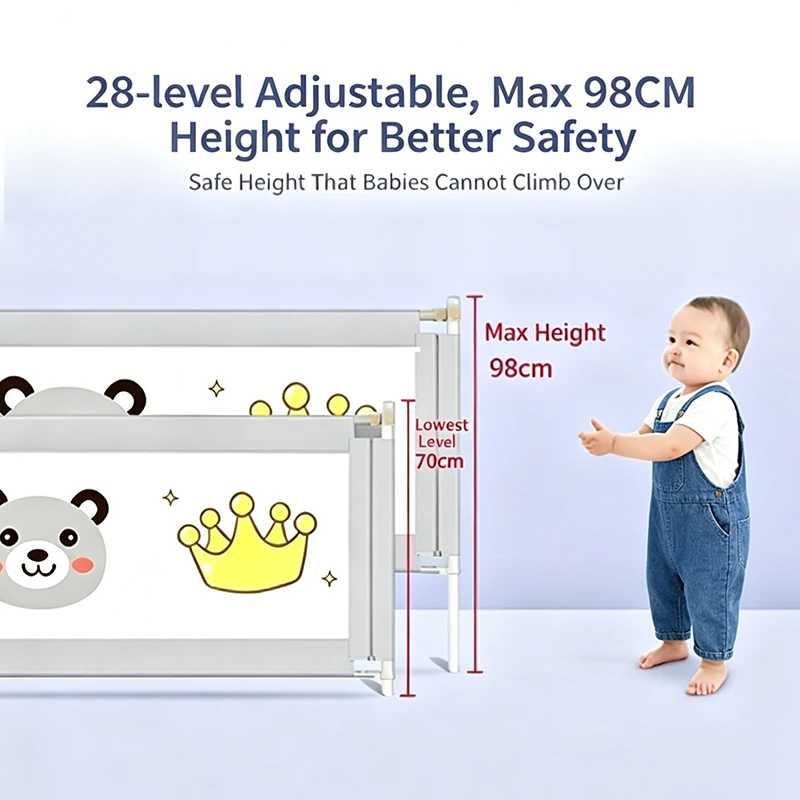 Фотография №2 товара IMBABY Детский манеж Подъемный забор для кровати Портативный манеж-кровать Игровое
