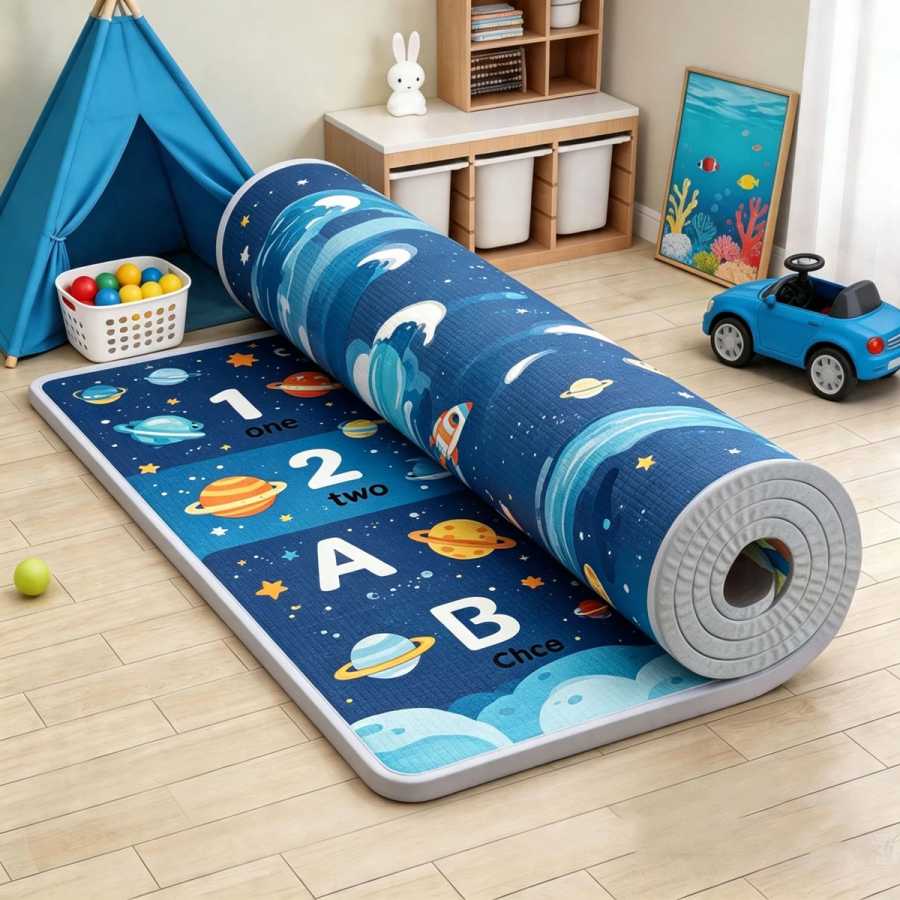 Складной коврик-мат для ползания и игр 200x180/180x150/180x120 см, толстый безопасный коврик для детей Прогулки и досуг