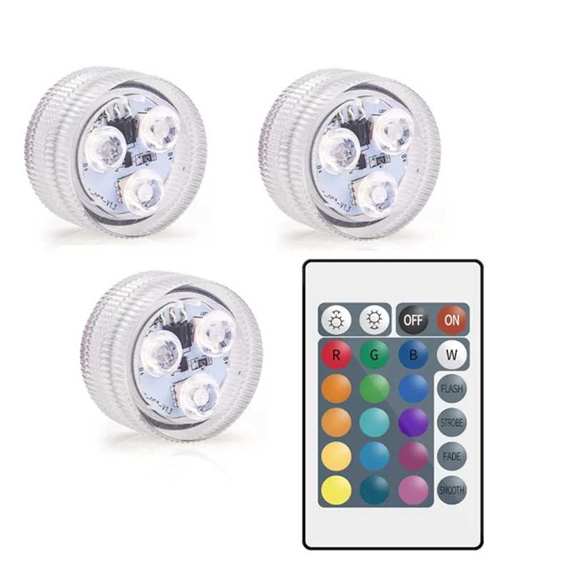 Капсульные фонари ABUI-LED для Ninja Slushi FS301/FS300, 16 цветов и 4 режима и без установки, водонепроницаемый светильник RGB, 3 шт. в упаковке Специальное освещение