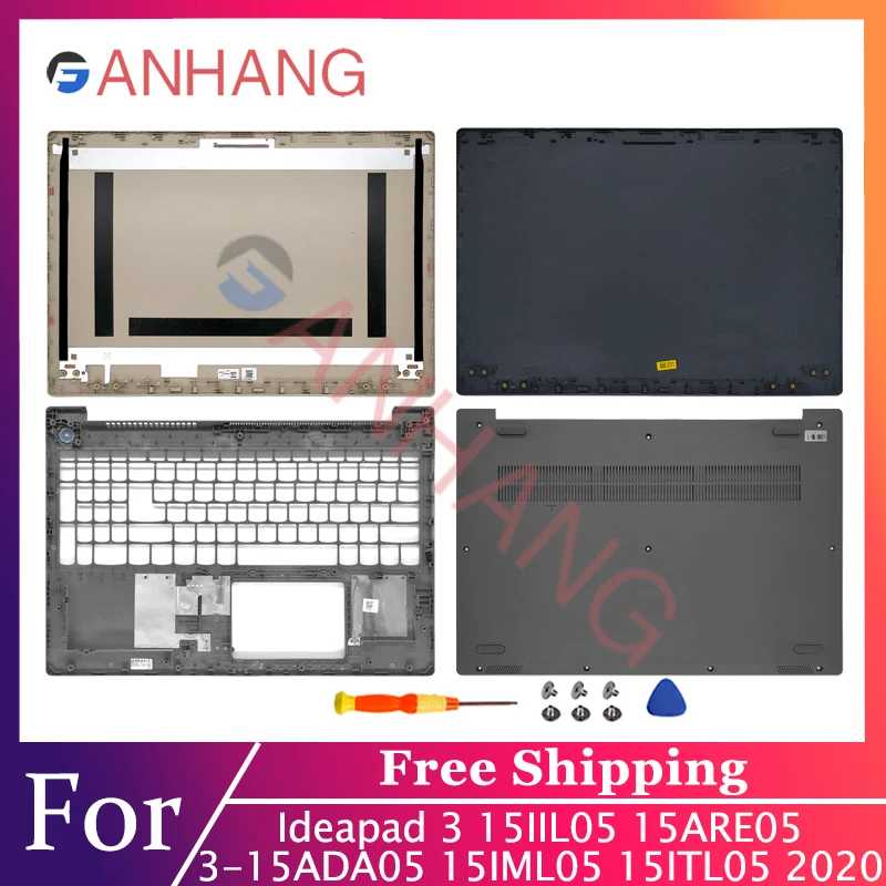 Новый чехол для ноутбука Ideapad 3 15IIL05 15ARE05 3-15ADA05 15IML05 15ITL05 2020, задняя крышка ЖК-дисплея/передняя панель/подставка для рук/нижняя часть корпуса Аксессуары для ноутбуков