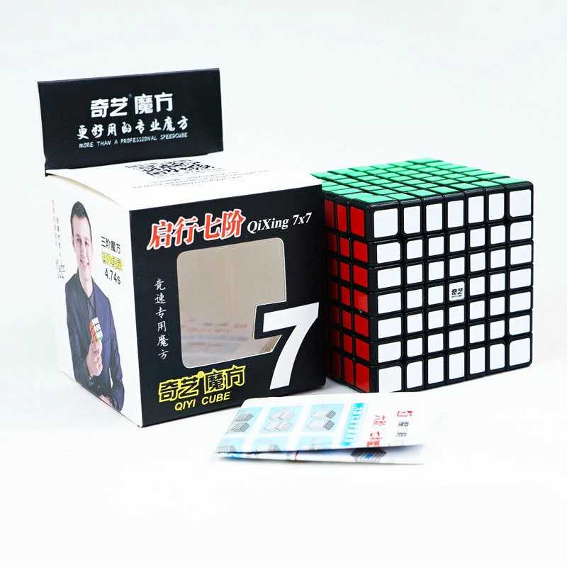 Фотография №3 товара Qiyi 3x3x3 4x4x4 5x5x5 Профессиональный волшебный куб, черная наклейка, скоростной