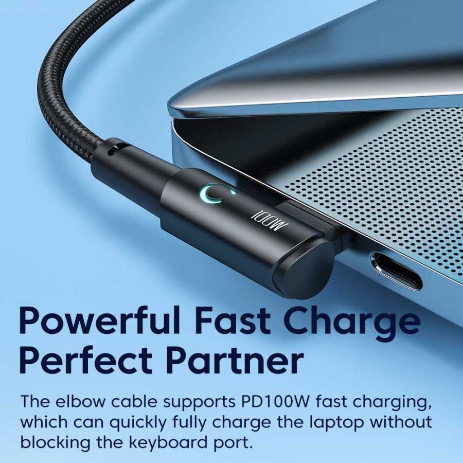 Фотография №1 товара USB-кабель Toocki на Type-C, 100 Вт, 90 градусов