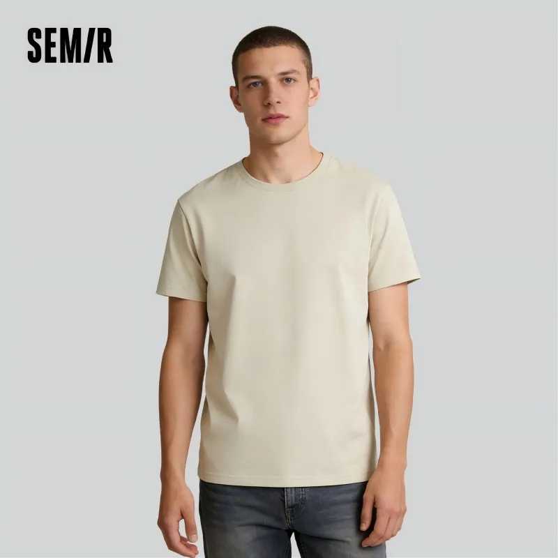 SEMIR футболка мужская мода повседневные хлопковые футболки мужские белые футболки с коротким рукавом уличная одежда летние топы для мужчин Футболки и майки