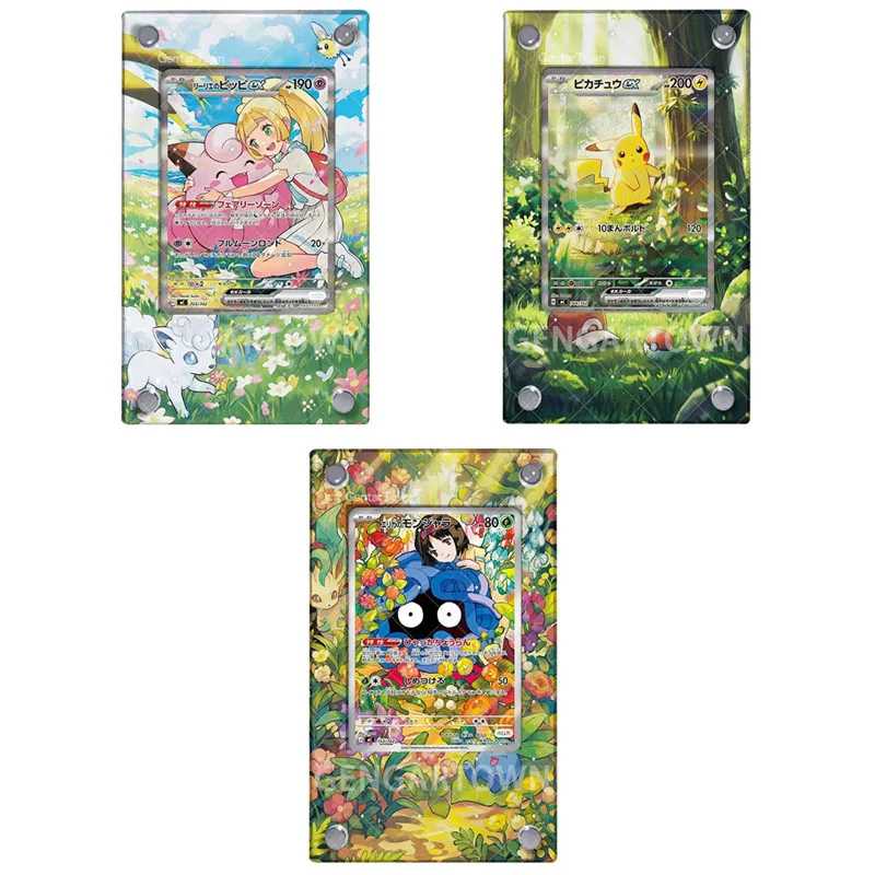 Карманная подставка для карточек Monster Lillie, классическая игра в стиле аниме PTCG Clefairy Erika, коллекционная карта, акриловая фоторамка, игрушка &laquo;сделай сам&raquo;, подарок Хобби и коллекционирование