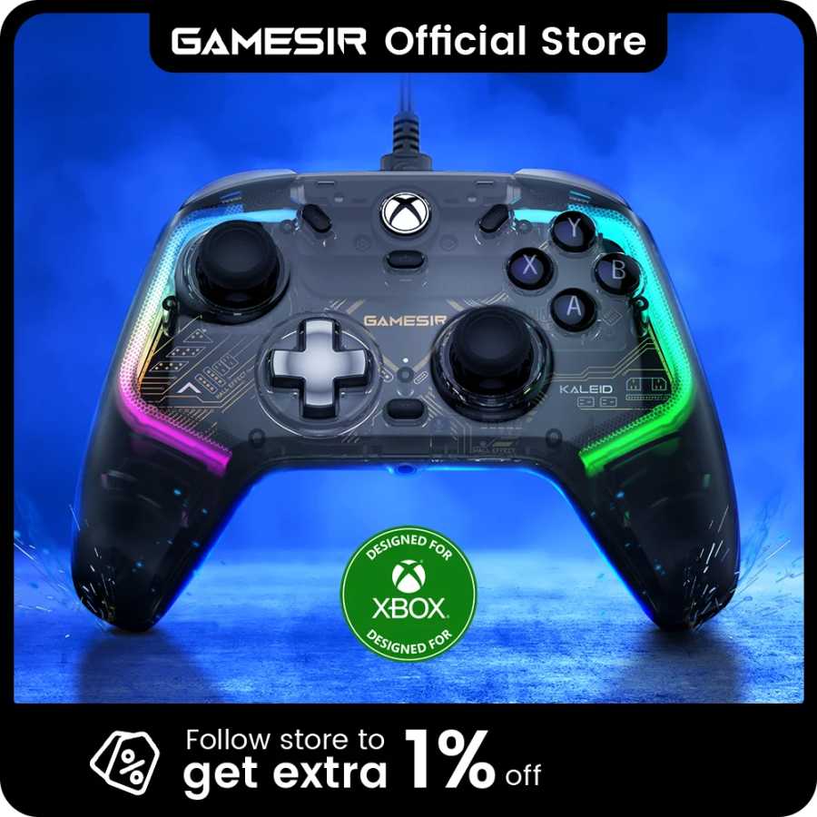 Игровой контроллер GameSir Kaleid для Xbox, проводной геймпад для Xbox Series X, Xbox Series S, Xbox One, с джойстиком на основе датчиков Холла. Видеоигры и аксессуары