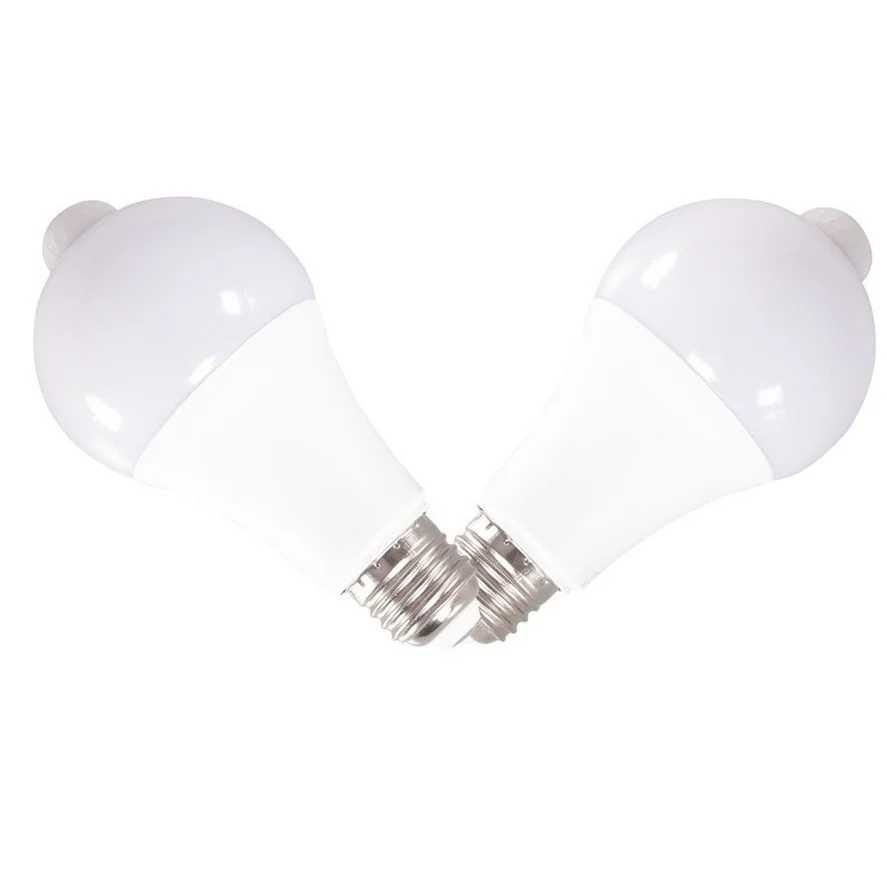 Фотография №5 товара PwwQmm LED 220V E27 PIR Лампа с датчиком движения 12