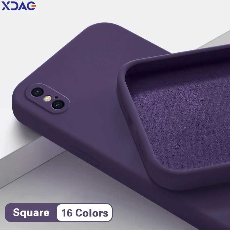 Модный чехол для телефона Apple iPhone XS MAX X XR, высококачественный жидкий силиконовый чехол для защиты камеры, мягкая внутренняя флокированная задняя крышка Чехлы и чехлы для мобильных телефонов