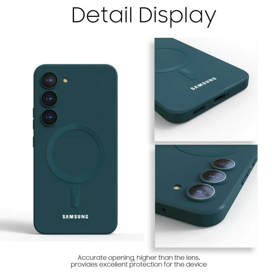 Фотография №2 товара Мягкий силиконовый магнитный чехол Magsafe для Samsung Galaxy S25, S24,