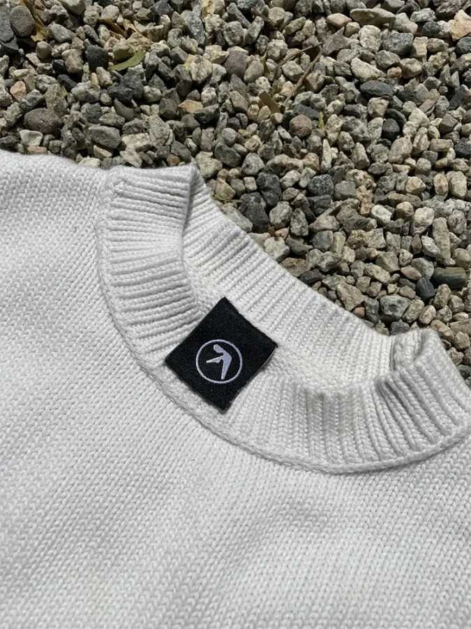 Фотография №5 товара Мужской свитер Y2K Aphex Twin Knit, пуловеры большого размера, готический