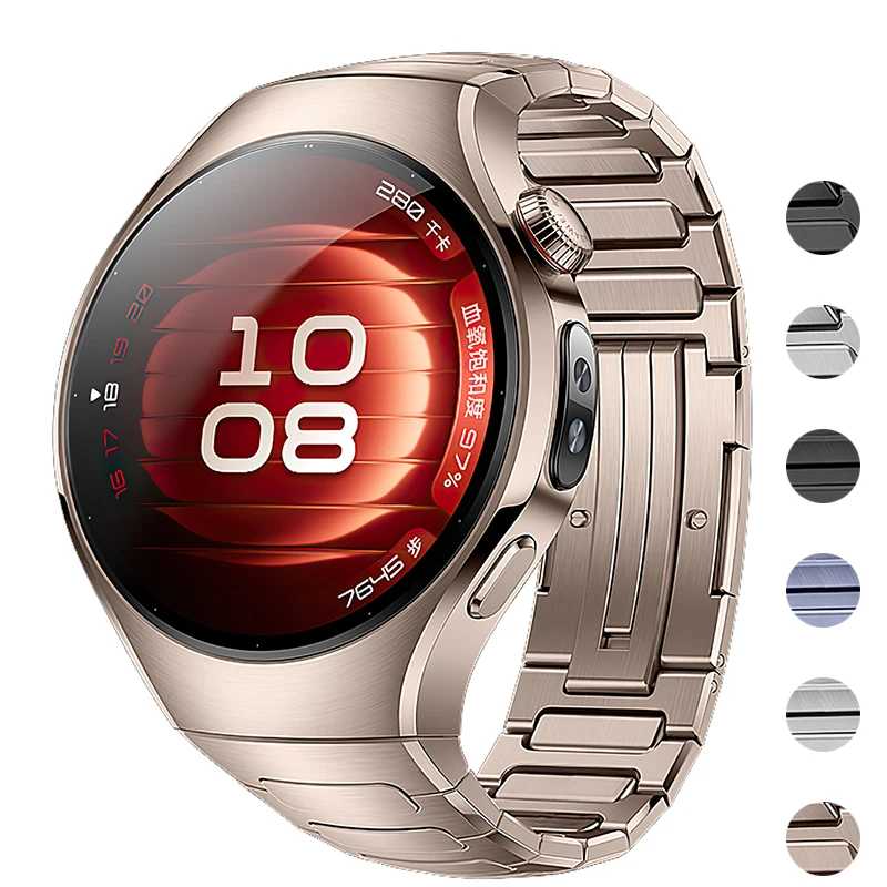 Роскошный титановый ремешок для Huawei Watch 5, 46 мм, металлический ремешок без зазоров для Huawei Watch 5, 42 мм, деловой быстросъемный ремешок Умная электроника