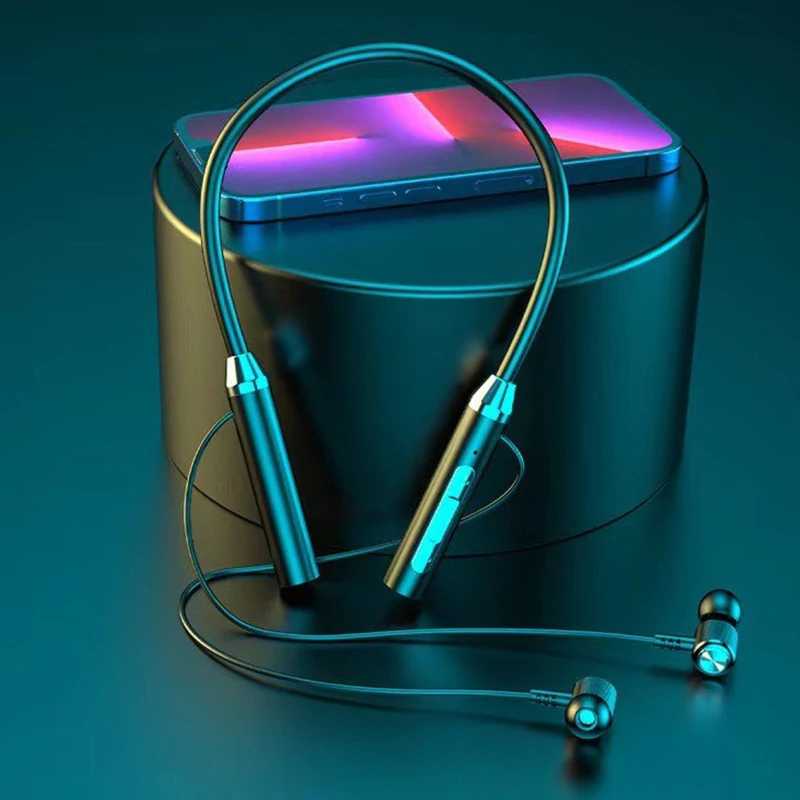 Беспроводные наушники, Bluetooth 5.0 наушники с шейным ободом, силиконовая Hifi 9D стерео спортивная гарнитура, водонепроницаемые магнитные вкладыши Halter Портативное аудио и видео