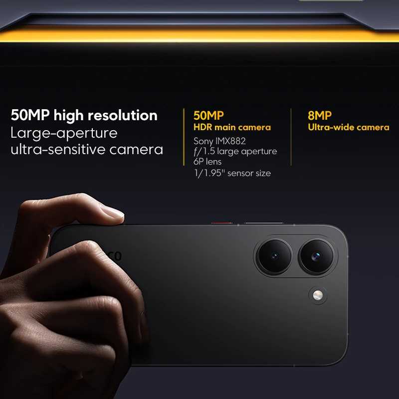 Фотография №3 товара Смартфон Xiaomi POCO X8 Pro Global Version, 6.59-дюймовый AMOLED-дисплей 1.5K