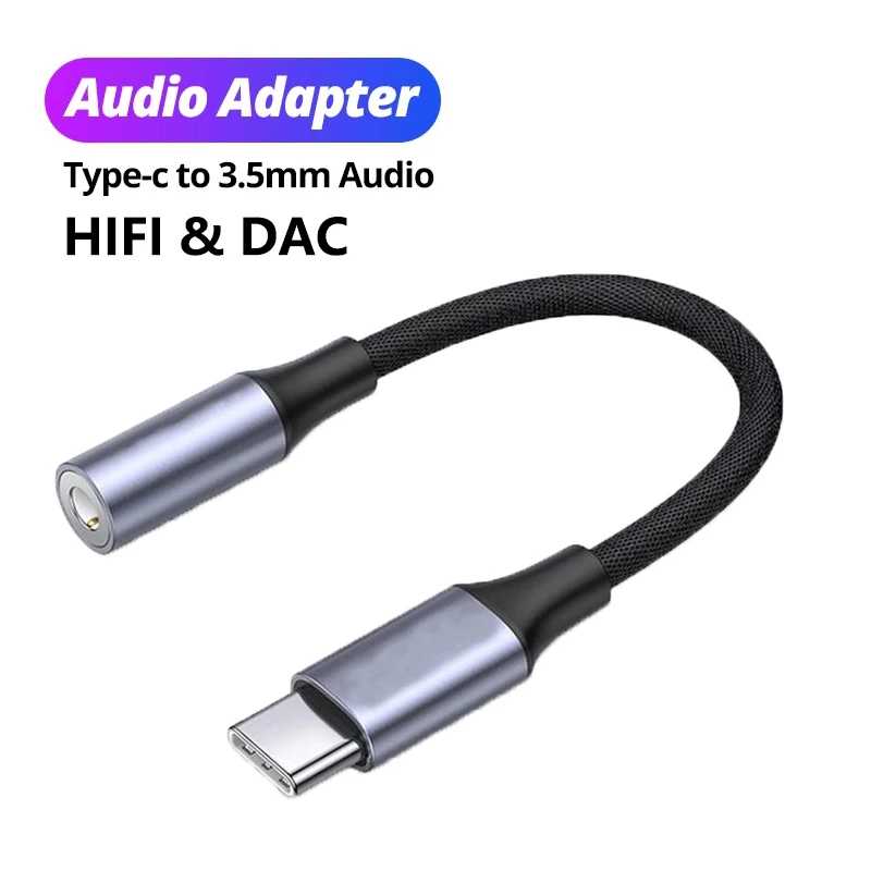 Аудиокабель Type-C 3,5 Jack USB C к 3 5 мм Разъем Aux Адаптер Аксессуары для телефонов Cabo Адаптер USB Tipo C USB C Адаптер для наушников Аксессуары для мобильных телефонов