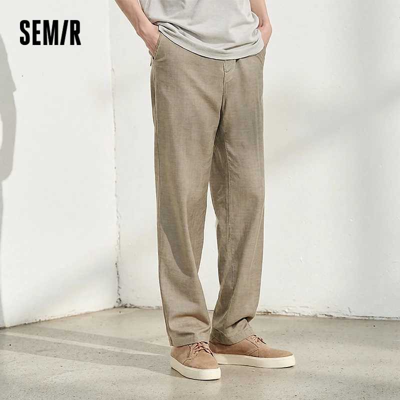 Фотография №2 товара Мужские брюки Semir из хлопка и льна 2026, свободного кроя,