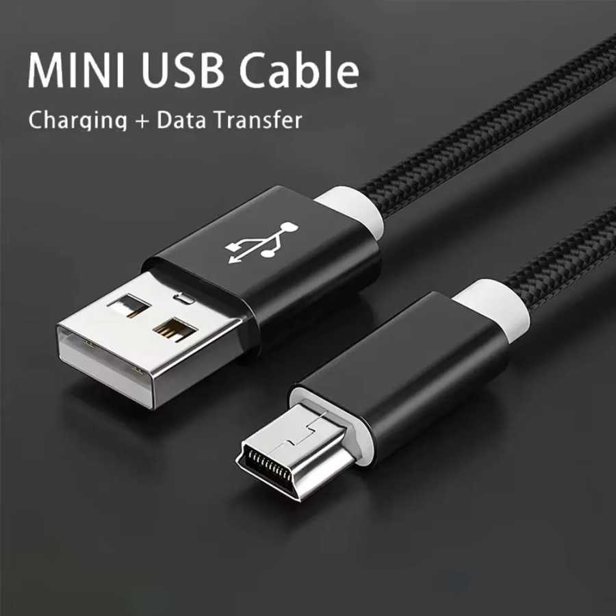 Плетеный мини-USB-USB-кабель для быстрой передачи данных, зарядное устройство для MP3, MP4-плеер, автомобильный видеорегистратор, GPS, цифровая камера, HDD, шнур USB-A ﻿ 0,25м1м2м Аксессуары для мобильных телефонов
